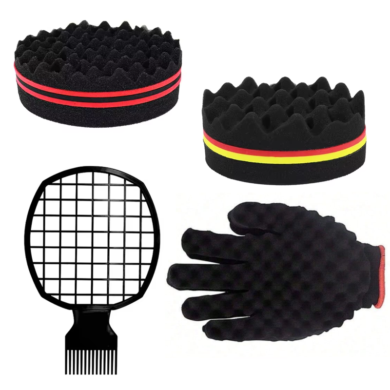 Afro Pick Comb - 2pcs Afro Twist Hair Comb Sponge