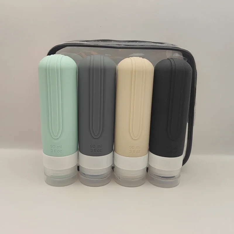 Dry Shampoo Travel - 4PC/Set Refillable Silicone Travel Bottles for