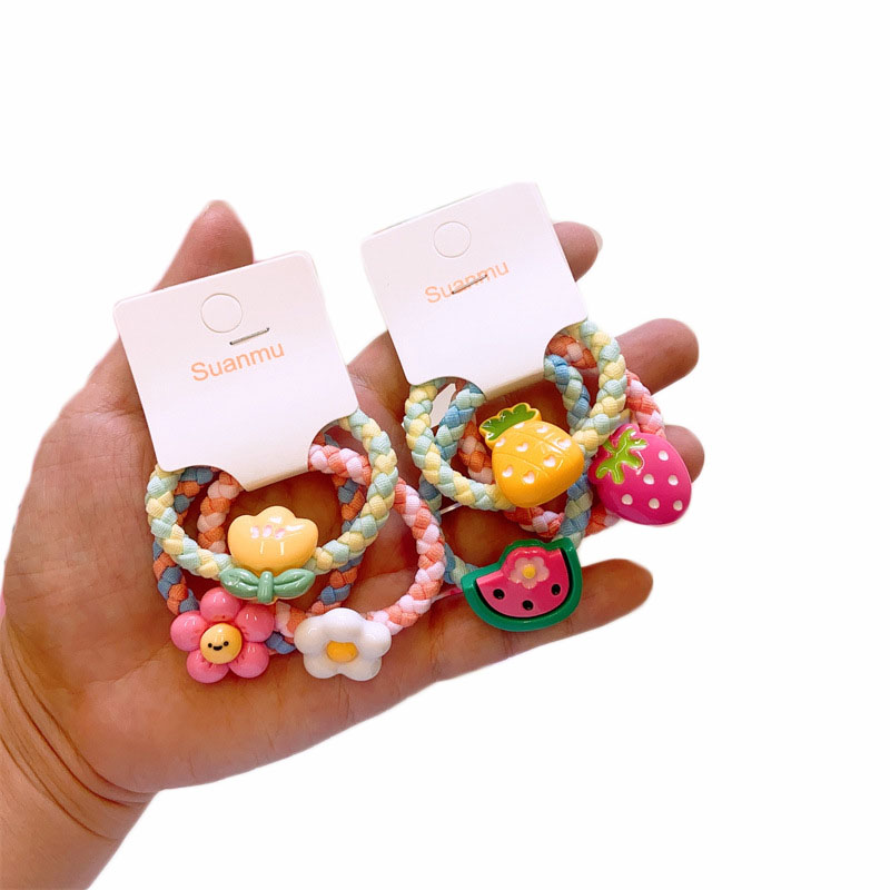 Hair Care Gift Set - 3pcs/set Kids Kawaii Flower Fruit Hair