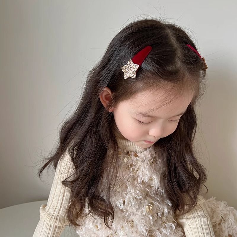Hair Care For Baby - 1 Pair Korean Style Glitter Star