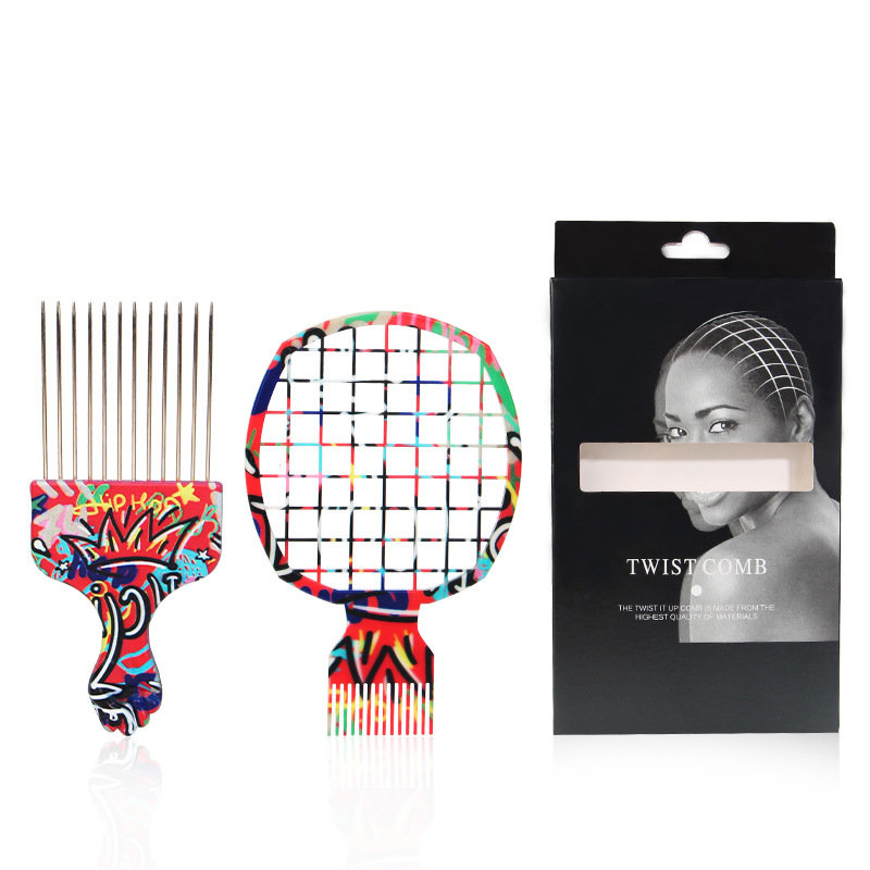 2Pcs Professional Salon Afro C - Afro Pick Comb review and price