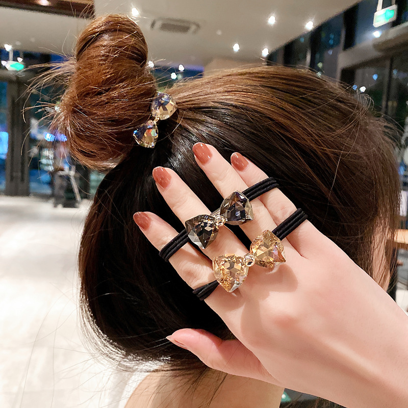 Rhinestone Bow Hair Ropes Set  - Hair Care Gift Set review and price