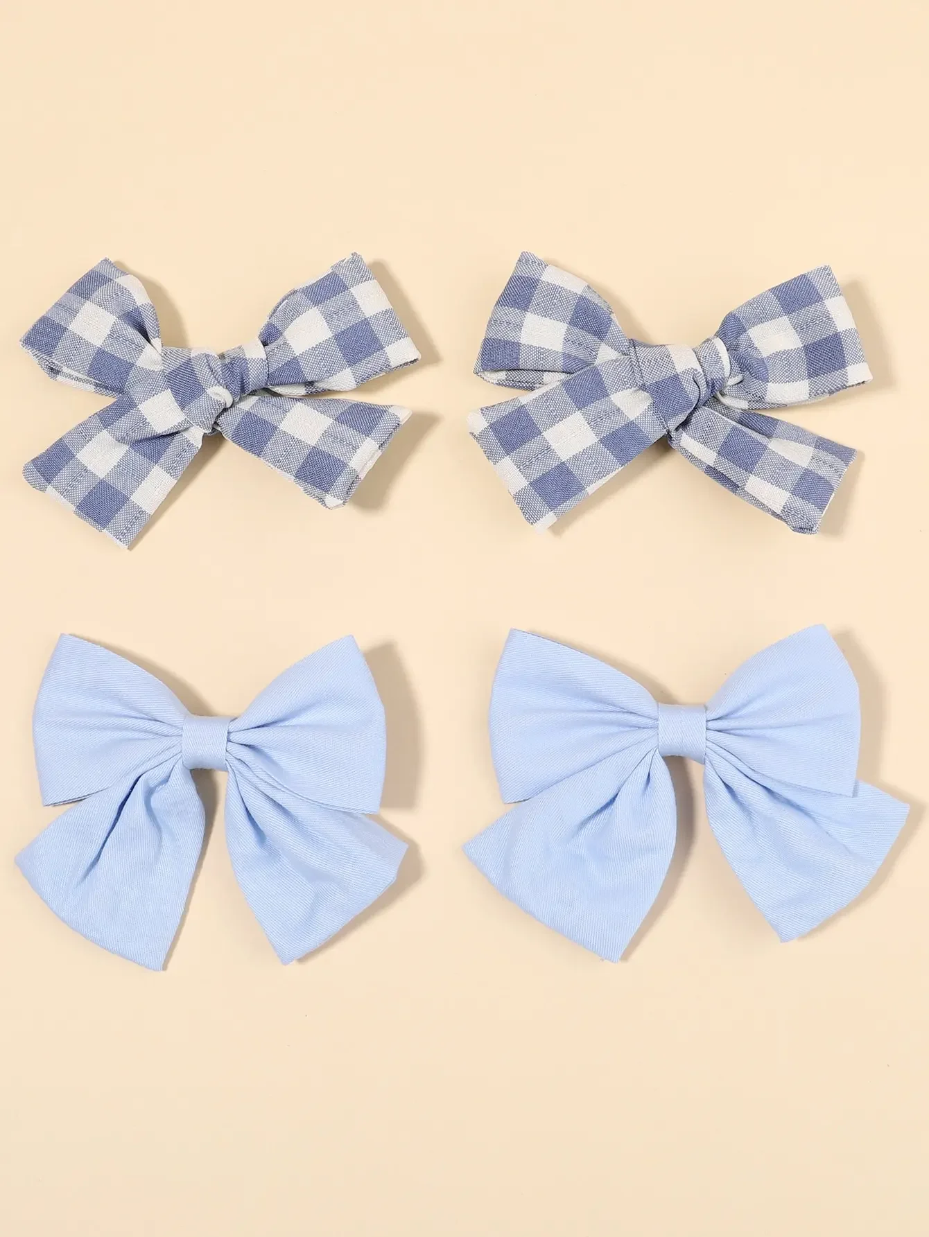 4Pcs/Set Cute Plaid Bow Hair C - Hair Care For Baby review and price