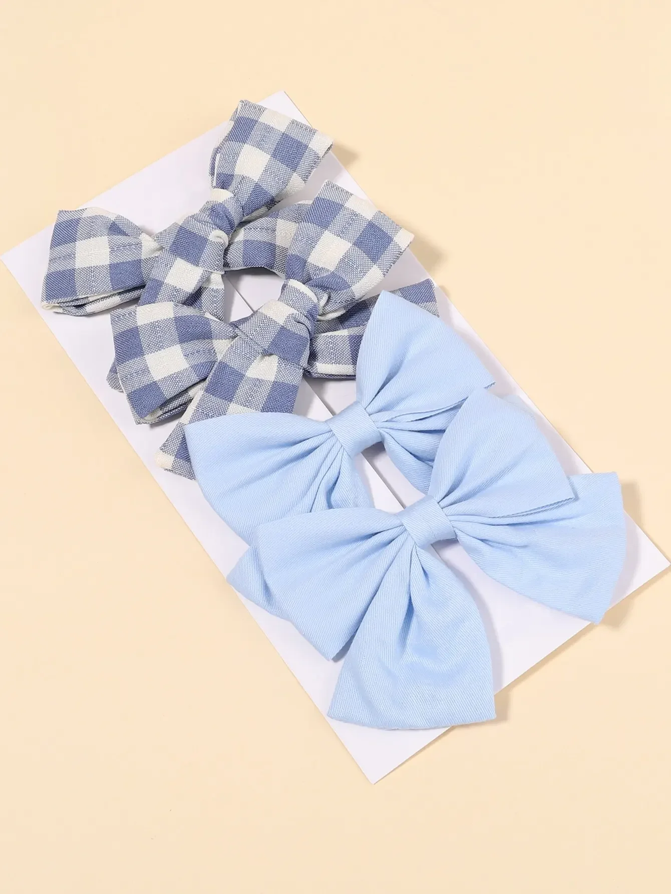4Pcs/Set Cute Plaid Bow Hair C - Hair Care For Baby review and price