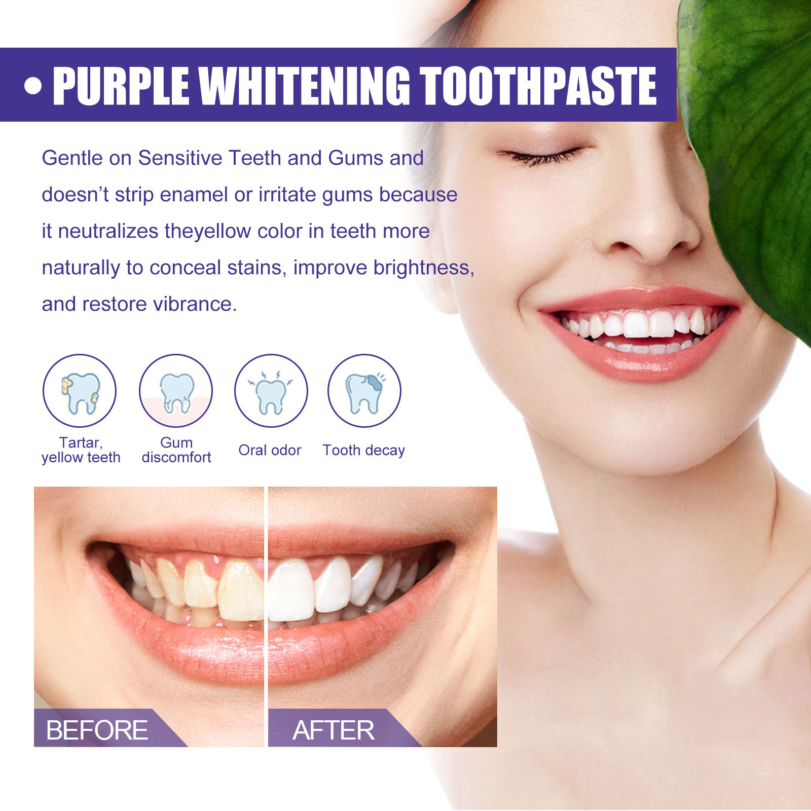 Purple Toothpaste Teeth Whiten - Purple Toning Shampoo review and price