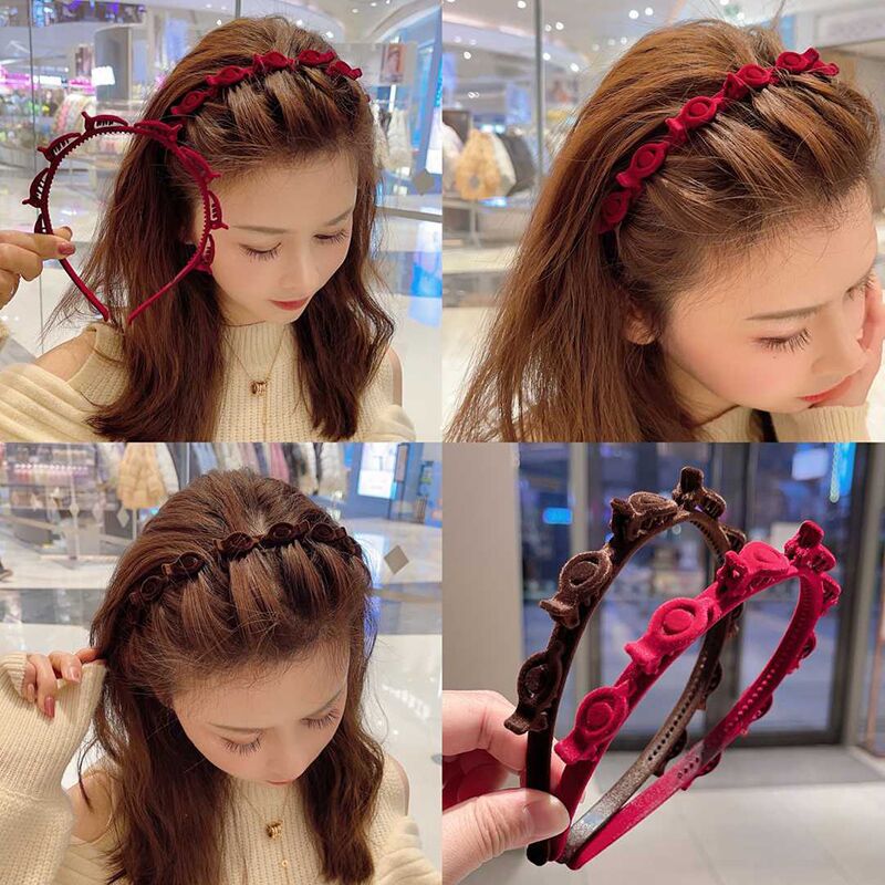 1/3 Pcs Flocking Braided Headb - Hair Care For Baby review and price